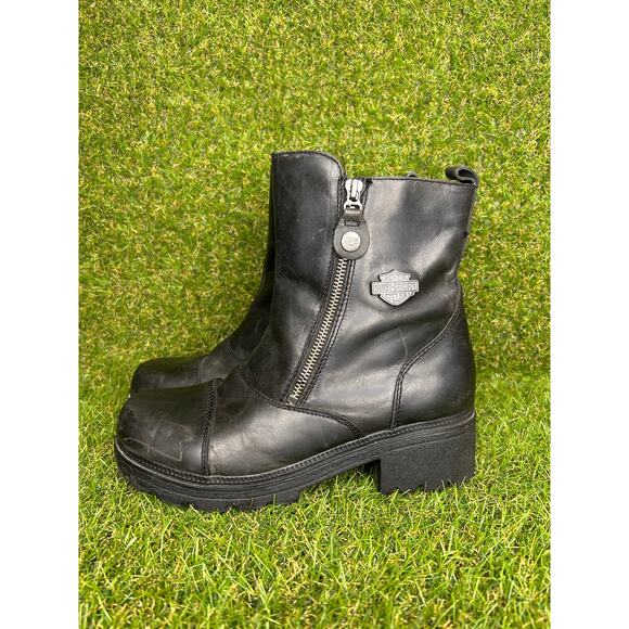 Harley Davidson Women's Amherst Short Biker Boot 8 - Picture 5 of 14